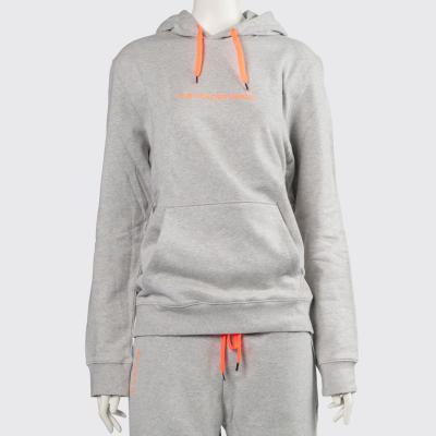 Dolder Hoodie TDG, grey melange / orange fluo, L