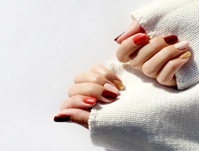 Manicure with nail polish