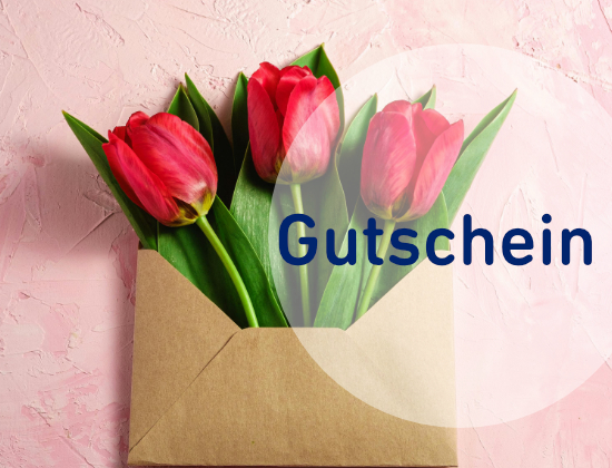 Design mit Tulpen im Briefumschlag