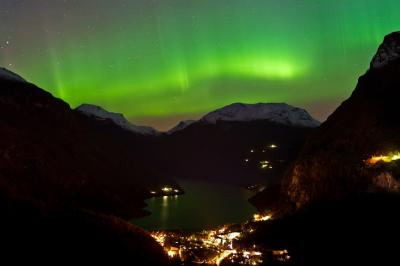 Northern Lights over the Mountain